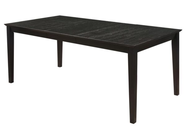 Louise Rectangular 78-inch Extension Leaf Dining Table Black