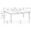 Louise Rectangular 78-inch Extension Leaf Dining Table Black