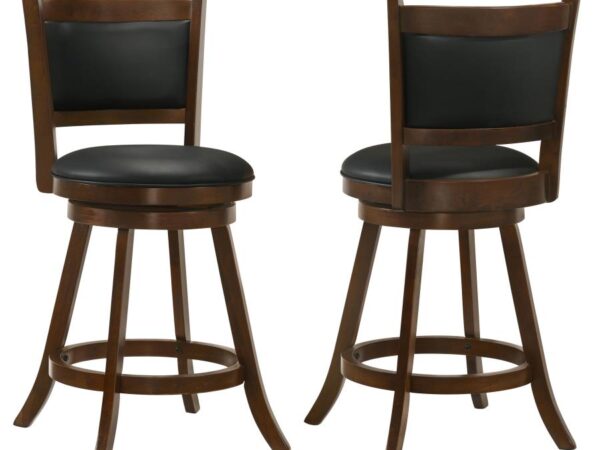 Broxton Upholstered Swivel Counter Chair Chestnut (Set of 2)