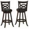 Calecita Wood Swivel Bar Chair Cappuccino (Set of 2)