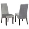 Stanton Velvet Upholstered Dining Side Chair Grey (Set of 2)