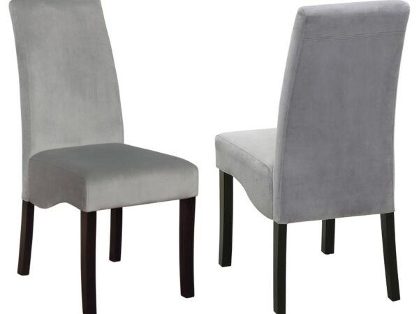 Stanton Velvet Upholstered Dining Side Chair Grey (Set of 2)