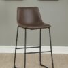 Michelle Upholstered Bar Chair Brown (Set of 2)