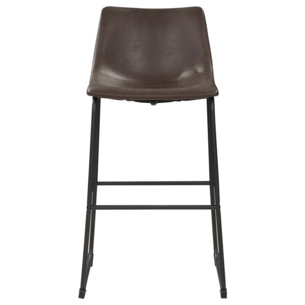 Michelle Upholstered Bar Chair Brown (Set of 2)