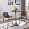 Michelle Upholstered Bar Chair Brown (Set of 2)