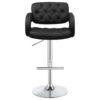 Brandi Adjustable Bar Stool Black and Chrome