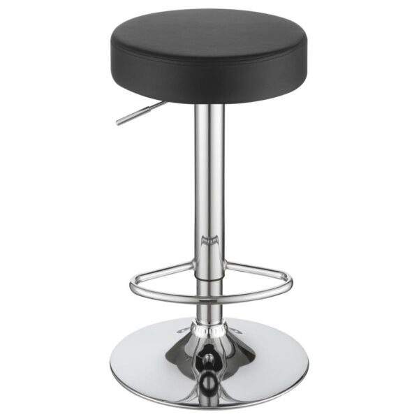 Ramses 29-inch Adjustable Bar Stool Chrome and Black