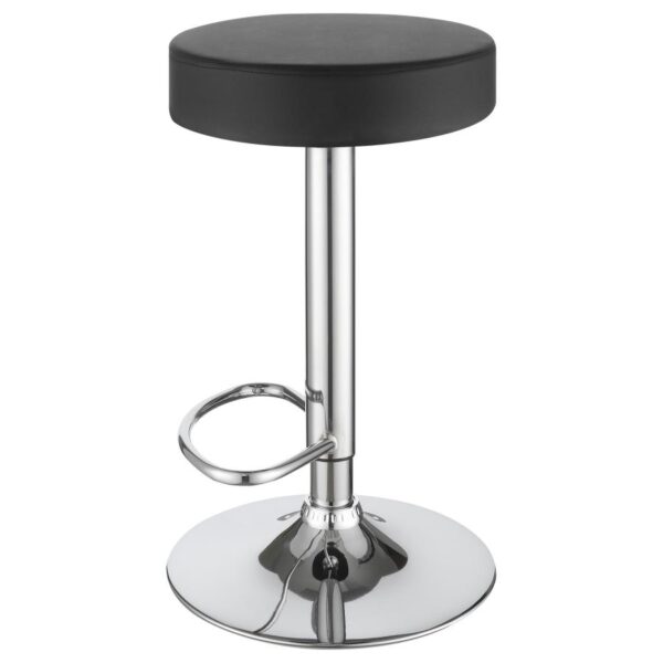 Ramses 29-inch Adjustable Bar Stool Chrome and Black