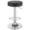 Ramses 29-inch Adjustable Bar Stool Chrome and Black