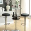 Ramses 29-inch Adjustable Bar Stool Chrome and Black