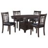 Lavon 5-piece Oval Extension Leaf Dining Set Espresso