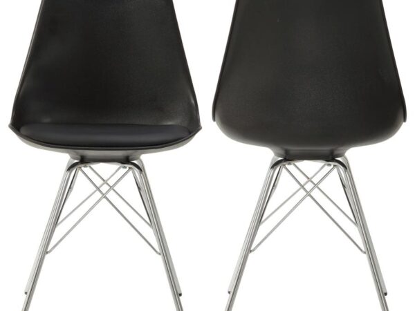 Juniper Polypropylene Dining Side Chair Black (Set of 2)