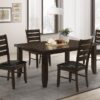 Dalila 5-piece Rectangular Dining Table Set Cappuccino