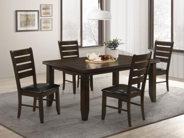 Dalila 5-piece Rectangular Dining Table Set Cappuccino