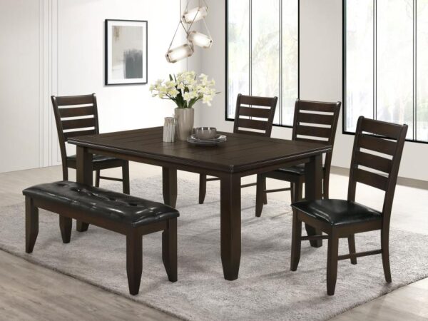 Dalila 6-piece Rectangular Dining Table Set Cappuccino
