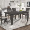 Dalila 5-piece Rectangular Dining Table Set Dark Grey