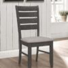Dalila Wood Dining Side Chair Dark Grey (Set of 2)
