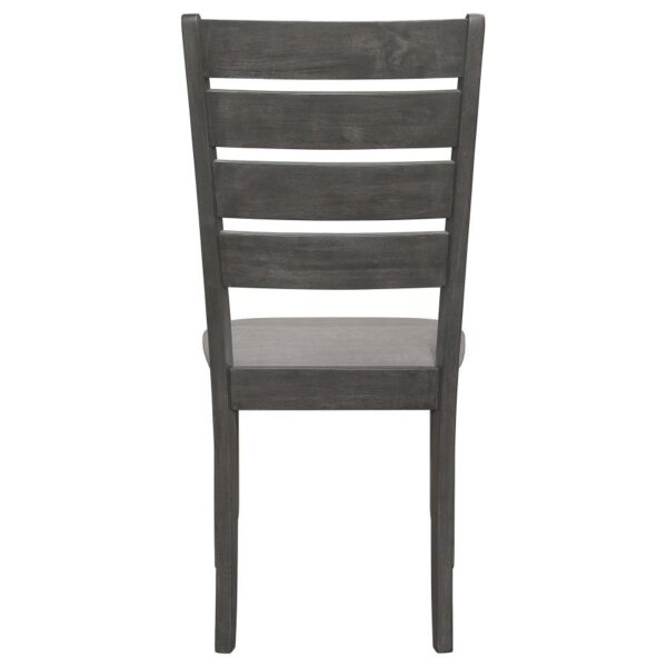 Dalila Wood Dining Side Chair Dark Grey (Set of 2)