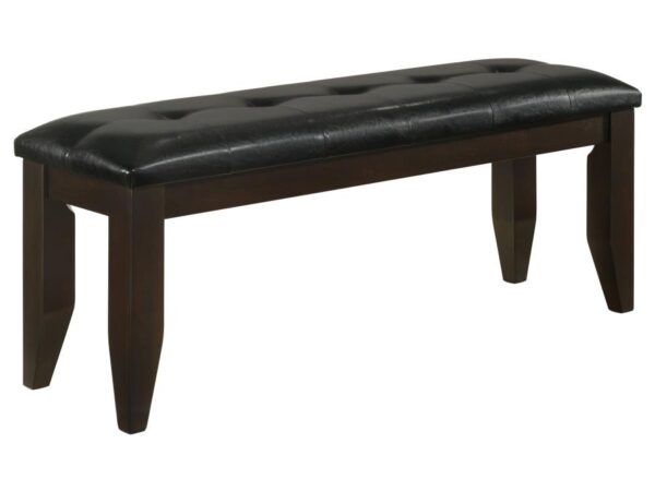Dalila Leatherette Upholstered Wood Dining Bench Cappuccino