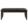 Dalila Leatherette Upholstered Wood Dining Bench Cappuccino