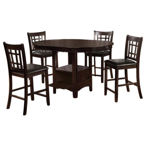 Lavon 5-piece Oval Counter Height Dining Set Espresso