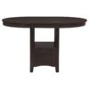 Lavon Oval 60-inch Extension Counter Dining Table Espresso