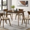 Kersey 5-piece Rectangular Dining Table Set Chestnut