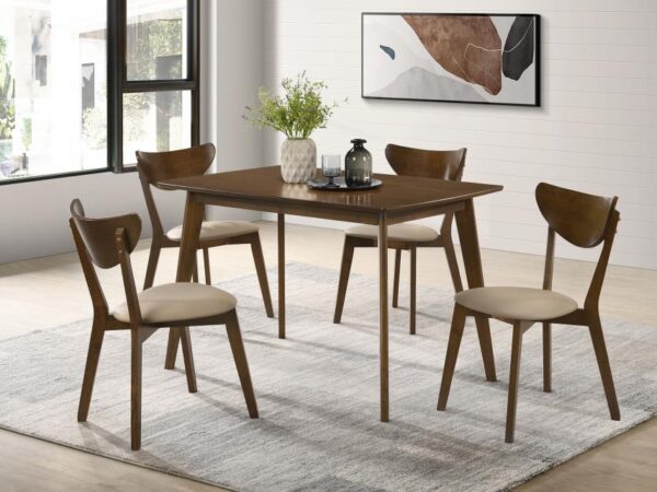 Kersey 5-piece Rectangular Dining Table Set Chestnut