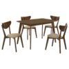 Kersey 5-piece Rectangular Dining Table Set Chestnut