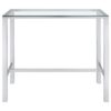Tolbert Rectangular 47-inch Glass Top Pub Bar Table Chrome