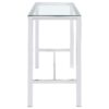 Tolbert Rectangular 47-inch Glass Top Pub Bar Table Chrome