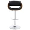Dana Adjustable Bar Stool Black and Chrome