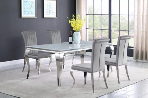 Betty Velvet Upholstered Dining Side Chair Grey (Set of 4)