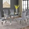 Betty Velvet Upholstered Dining Side Chair Grey (Set of 4)