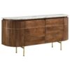 Ortega 4-door Marble Top Sideboard Buffet Cabinet Natural
