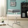 Gervase Square Counter Height Stool Grey and Chrome
