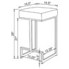 Gervase Square Counter Height Stool Black and Chrome