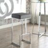 Gervase Square Bar Stool Grey and Chrome