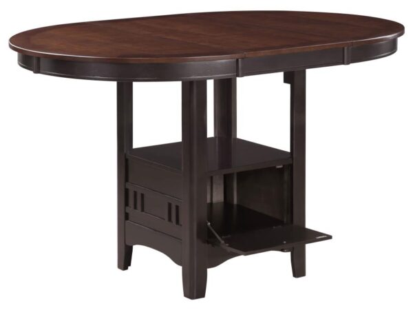 Lavon Oval 60-inch Extension Counter Dining Table Chestnut
