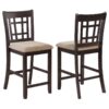 Lavon Wood Counter Chair Tan and Espresso (Set of 2)