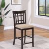 Lavon Wood Counter Chair Tan and Espresso (Set of 2)