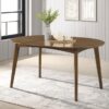 Jedda Oval 60-inch Extension Leaf Dining Table Dark Walnut