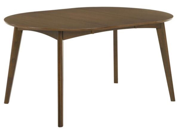 Jedda Oval 60-inch Extension Leaf Dining Table Dark Walnut