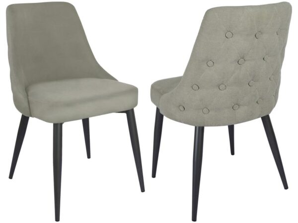 Cosmo Upholstered Dining Side Chair Light Grey (Set of 2)