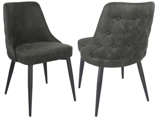 Cosmo Upholstered Dining Side Chair Grey (Set of 2)