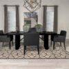 Catherine 5-piece Rectangular Dining Table Set Black