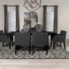 Catherine 7-piece Rectangular Dining Table Set Black