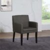 Catherine Upholstered Dining Arm Chair Grey (Set of 2)