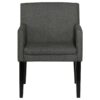 Catherine Upholstered Dining Arm Chair Grey (Set of 2)