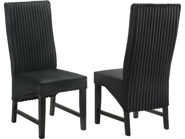 Barrand Upholstered Dining Side Chair Black (Set of 2)